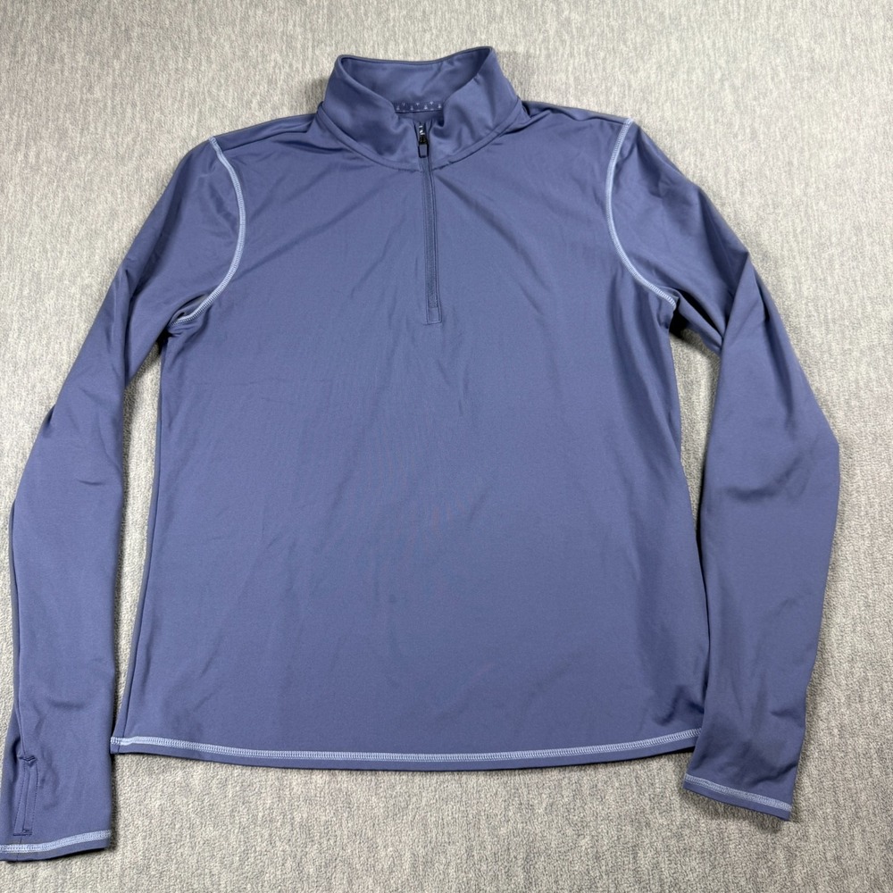Soybu Shirt Womens M Purple 1/4 Zip Long Sleeve Pullover Thumbholes Athleisure